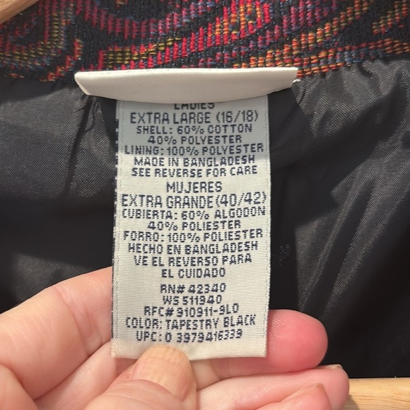 Vtg White Stag Tapestry Jacket Paisley Blazer Carpetbag Size XL - Picture 7 of 8